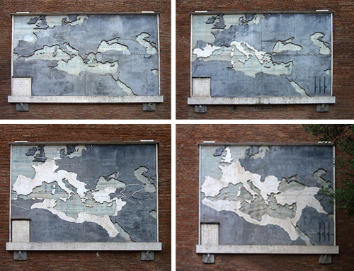 Tavole geografiche Via dei Fori Imperiali